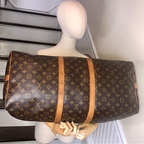LOUIS VUITTON LV55 Keepall Monogram Bandolier Crossbody Strap Weekend Bag VI8902 - Picture 4 of 17